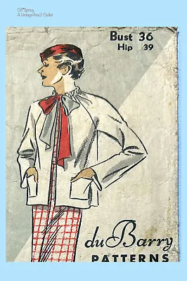 1930's Du Barry Sewing Pattern 1114 Size 36 Classic 1930s Jacket • $16.99