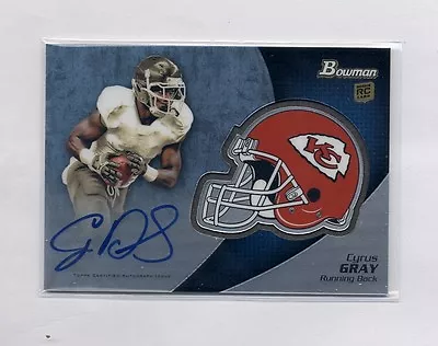 2012 Bowman Chrome Cyrus Gray Auto Rc Chiefs  • $3.99