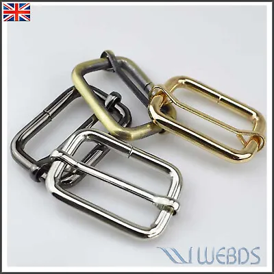 Metal Tri Glide Sliding Bar Strap Adjuster Buckles 50mm 38mm 32mm 26mm 20mm • £3.99