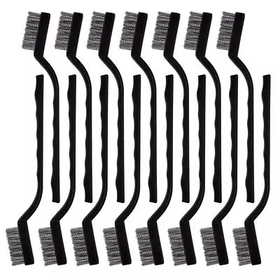 15 Pcs Mini Stainless Steel Wire Brush Set For Cleaning Welding Slag Rust Wire • $11.09