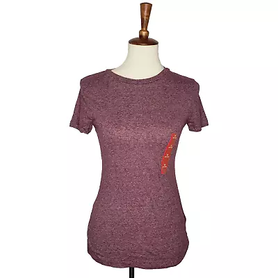 Mossimo Supply Co. NWT Women's Burgundy Short Sleeve Crewneck T-Shirt Size XS  • $5.99