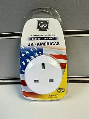 Go Travel UK To USA Canada And South America Adaptor | NEW • £2