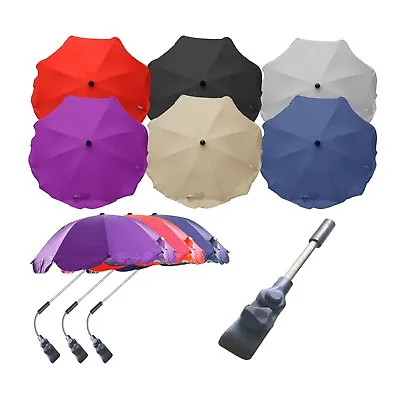 £9.95 • Buy Universal Stroller Pram Parasol Umbrella Canopy Triple Adjust Fully Universal