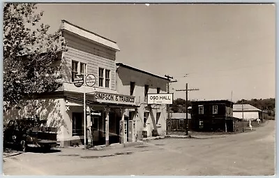 Postcard RPPC Bear Valley CA Chevron Gas Simpson & Trabucco Mariposa County OS02 • $19.99