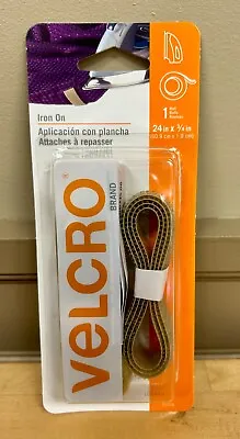 New In Package Velcro ® Brand 3/4  X 24  Fabric Fusion Iron On Beige • $8.50