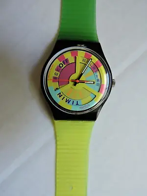 Vintage SWATCH WORLD RECORD GB721 New Battery Water Resistant Ag1990  Working • $42