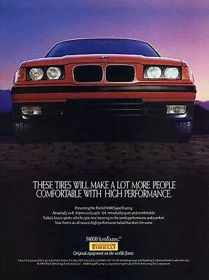 BMW M5 Pirelli Vintage Ad Poster 12x16 Reprint High Performance Tires P4000 Nice • $14.99