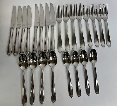 Lenox 18/10 Stainless Steel Forest Park 24-Piece Flatware Set Service For 4 • $49.99