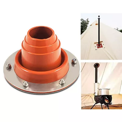 Tent Stove Jack Kit High Temp Silicone Pipe Boot Flashing Roof Flue Kit For Yurt • $33.35