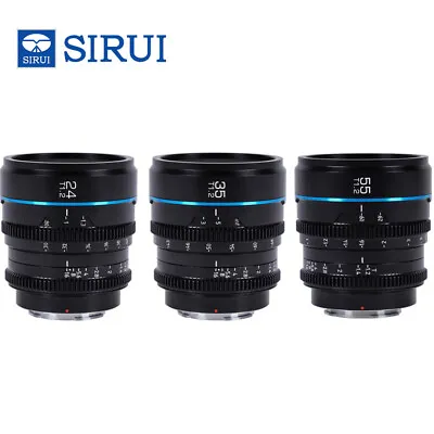 SIRUI Night Walker 24mm 35mm 55mm Lens T1.2 S35 Cine Len EM4/3RFFuji XFMounts • $314.10