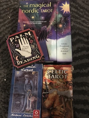 £18 • Buy Tarot Cards Job Lot Bundle And Palm Reading Book. Celtic Tarot Nordic Tarot Rare