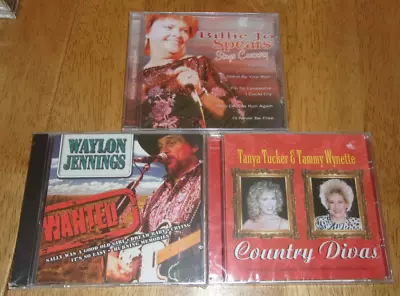 Country 3 X Cd's Waylon Jennings Billie Jo Spears Tanya Tucker & Tammy Wynette • £5.99