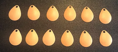 Lot Of 12 ~ Worth Mfg No. 3 Peach Colorado Spinnerbait Blades #3 • $6.99