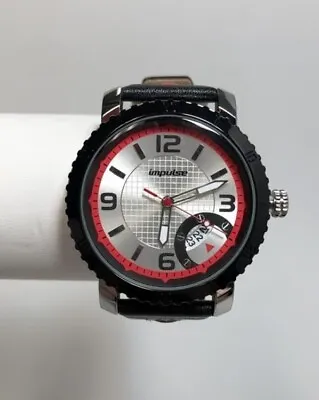 NEW Impulse By Steinhausen IM8559SSR Mens Stripe Red/Black Black Bezel Watch • $58.85