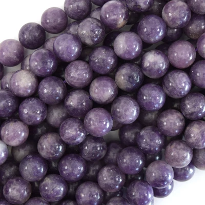 $6.49 • Buy Natural Purple Lepidolite Round Beads 15  Strand 4mm 6mm 8mm 10mm 12mm S1