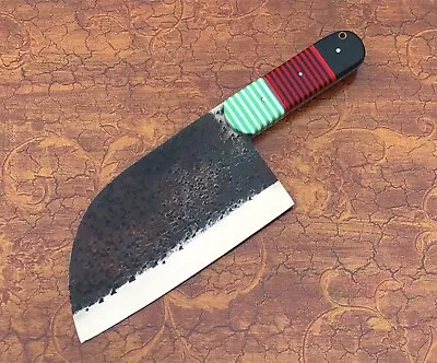 Custom Made Hade Carbon Steel BladeDaily Kitchen Use Meat Cutting Cleaver Knife • $24.99