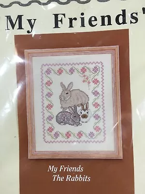 J&J Designs Counted Cross Stitch Embroidery Kit   My Friends - The Rabbits    • £5