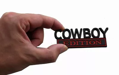 1pc Cowboy Edition Emblem 3D Metal Badge Decal Sticker For Universal Black Red • $7.64
