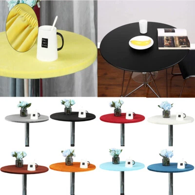 $8.99 • Buy Round Fitted Tablecloth Elastic Edged Solid Flannel Backing Round Table Cover