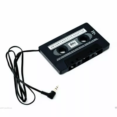 CAR AUDIO TAPE CASSETTE ADAPTER 3.5mm JACK AUX FOR SMARTPHONES IPHONES IPOD Etc • £5.99