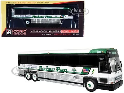 2001 Mci D4000 Coach Bus  Peter Pan  1/87 Diecast Model Iconic Replicas 87-0484 • $49.95
