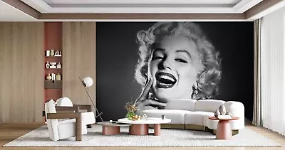 3D Sketch Marilyn Monroe Wallpaper Wall Mural Removable Self-adhesive 1774 • $32.38