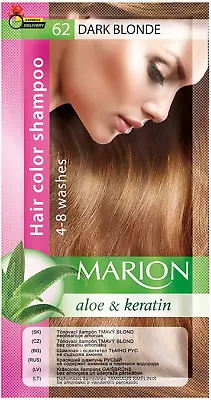 Hair Color Shampoo In Sachet Lasting 4 To 8 Washes Aloe And Keratin - 62 Dark Bl • £9.24