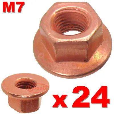 £8.45 • Buy Bmw Exhaust Nuts M7 Manifold E90 E92 E36 E46 3 Series Head Stud Lock Nut Copper