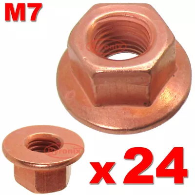 Bmw Exhaust Nuts M7 Manifold E90 E92 E36 E46 3 Series Head Stud Lock Nut Copper • $11.53