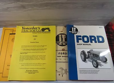 4 Vintage Tractor Shop Manuals 1953 & 2000 I&T Ford FO-4 + 2 Yesterday's Manuals • $39.95