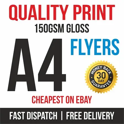 £16.45 • Buy 1000 A4 Flyers Leaflets Printed Full Colour 150gsm Gloss Quality Print Fast 