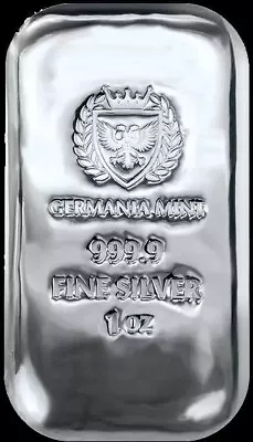 1oz Silver 999.9 Germania Mint Cast Bar • $73.60