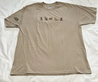 Vtg Virginia Lottery Hanes Beefy Tee ”Run Meat Run” Grilling Season Men’s 2XL • $12.97