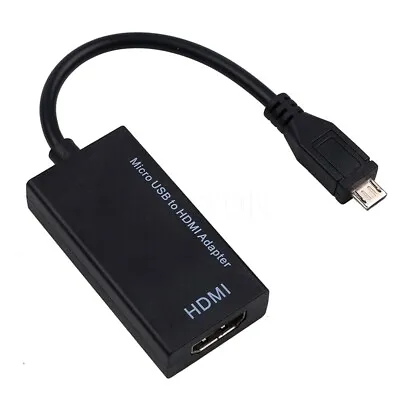 HDTV Converter Micro USB To HDMI Cable MHL Adapter For Android Huawei Samsung • £4.93