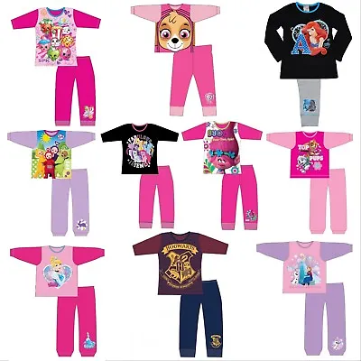 Girls Character Pyjamas Long Sleeve Top & Bottoms Set • £6.50