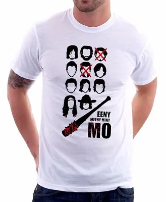 The Walking Dead Negan EENY Meeny Miny MO Funny White Cotton T-shirt OZ9323 • £13.95