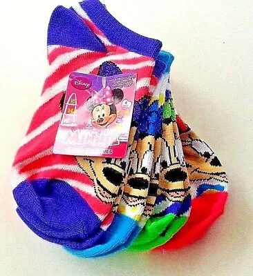 Minnie Mouse Girls No-show Socks 4 Pair Size 10.5-4 • $5.50