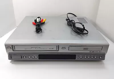 Daewoo 6-head DVD VCR Combo DV6T811N Hi-Fi VHS Player Recorder Silver Tested • $54.99