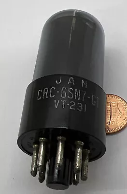 (1) RCA JAN CRC 6SN7GT VT-231 Black Plate 1940’s Vacuum Tube Used  *Please Read* • $49.88