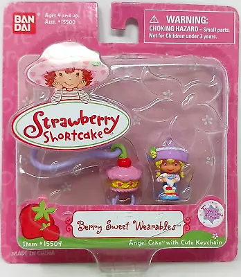 Vtg Strawberry Shortcake Berry Sweet Wearables Angel Cake W/Keychain #D-19 • $25.81