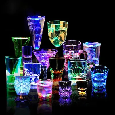 2 LED Party Tumblers Light Up Glasses Cups Mugs Goblets Fun Light Up Drinking • £10.61