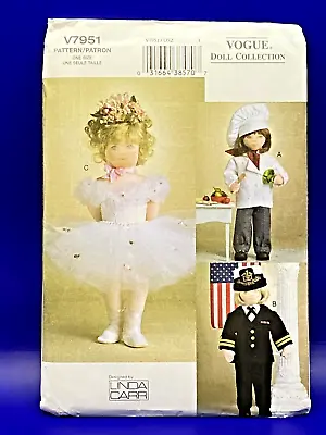 Vogue V7951 Uncut Sewing Pattern 18  Doll Clothes Designed By Linda Carr • $6