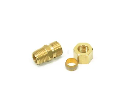 3/8 OD Compression Tube To 1/4 Male Npt Adapter Fitting Connector Water Oil Gas • $6.75