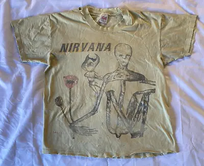 RARE VINTAGE 1993 Insecticide NIRVANA Large L ANVIL T-Shirt KURT COBAIN 90s ORIG • $499