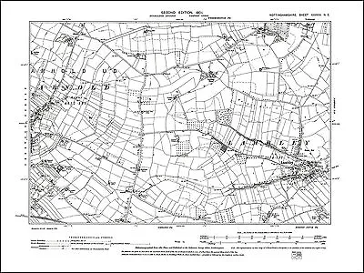 Arnold (east) Lambley Old Map Nottinghamshire 1901: 38NE Repro • £18.99