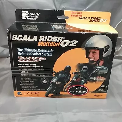 New Cardo Scala Rider Multiset Q2 Bluetooth Radio Intercom Motorcycle Headset • $1360.25