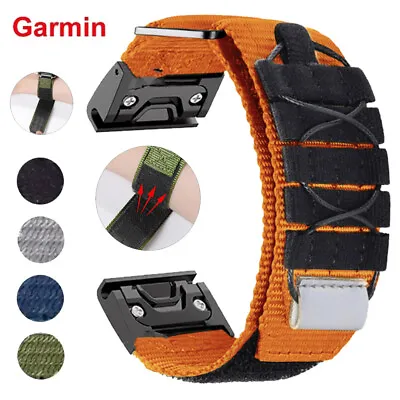 For Garmin Fenix 7X/6/6X/5/5X/3HR Epix Pro 47 51mm Sport Nylon Watch Band Strap • $18.07