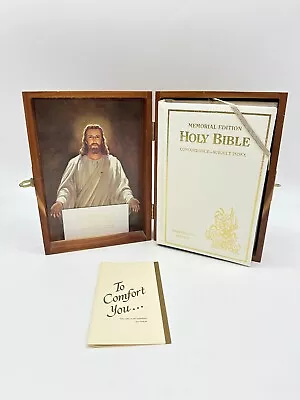 Holy Bible Memorial Edition Concordance Wooden Box Sheet Metal Workers • $9.99