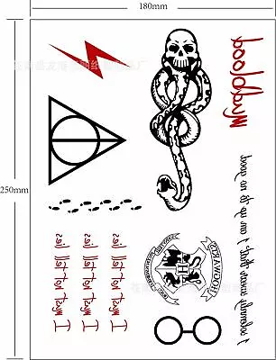 Harry Potter Kids Temporary Tattoo Sticker Party Supplies Lolly Loot Bag • $6.50