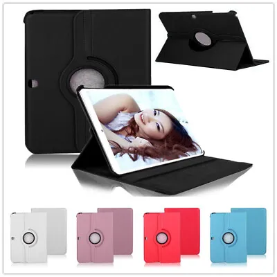 For Samsung Galaxy Tab 4 10.1" SM-T530 Tablet Rotating 360 Case Cover BK • $18.29